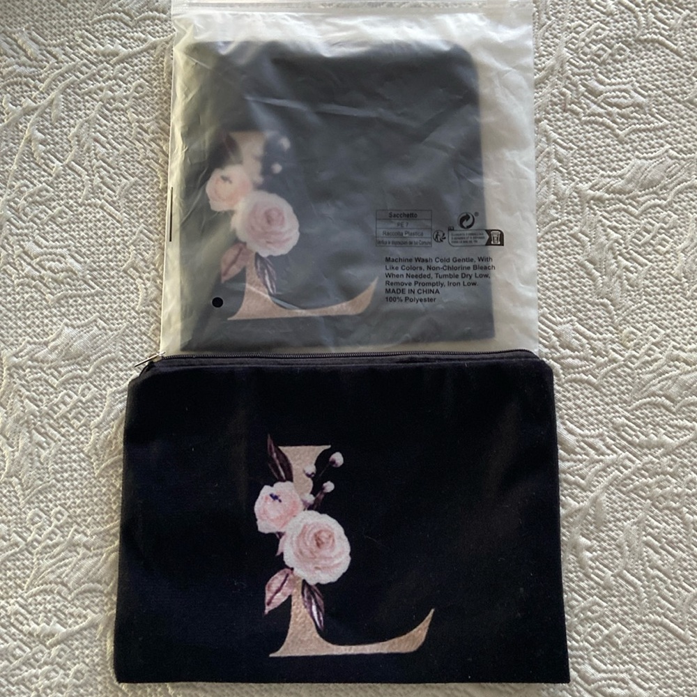 Two Letter L Makeup Bags